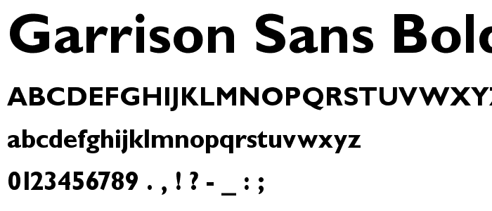 Garrison Sans BOLD font